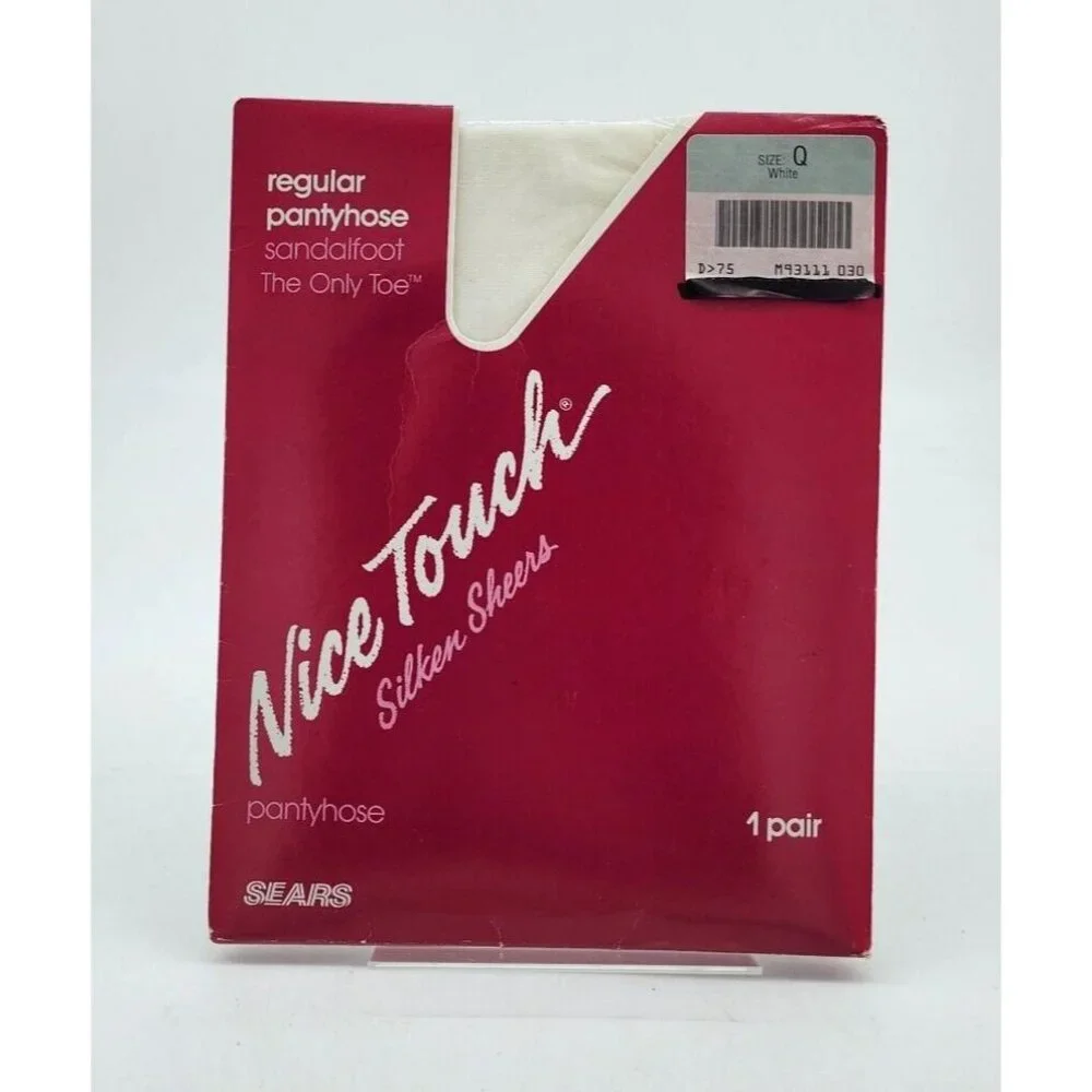 Vtg‎ Sears Nice Touch Silken Sheers Sandalfoot Pantyhose 